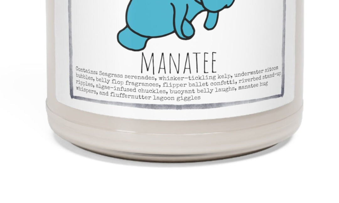 Manatee - 9oz Soy Candle, Birthday,  Friend, Birthday Gift, Men Women