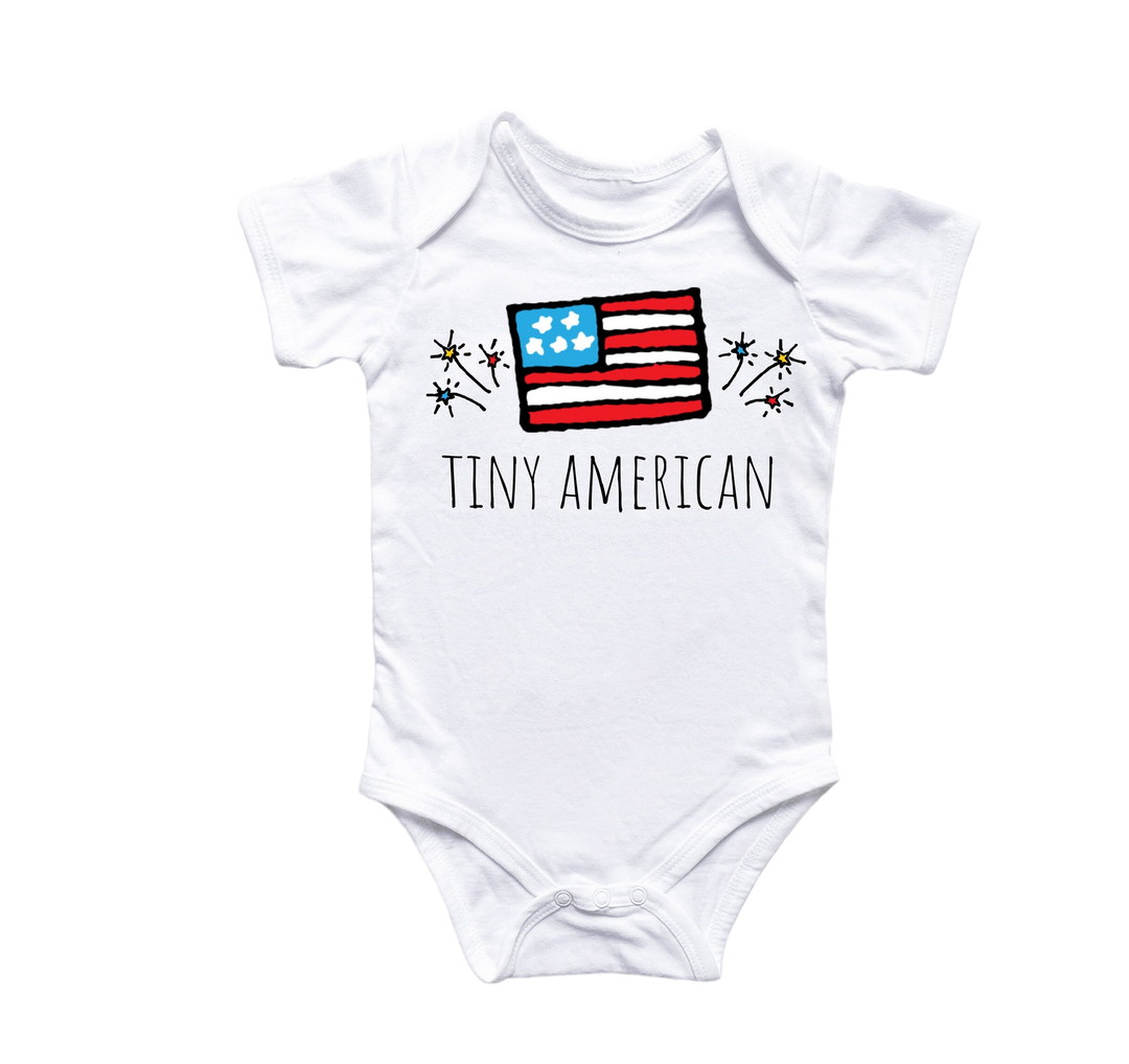 Patriotic July 4Th American - Baby Boy Girl Clothes Infant Bodysuit Funny Cute Newborn Onesie