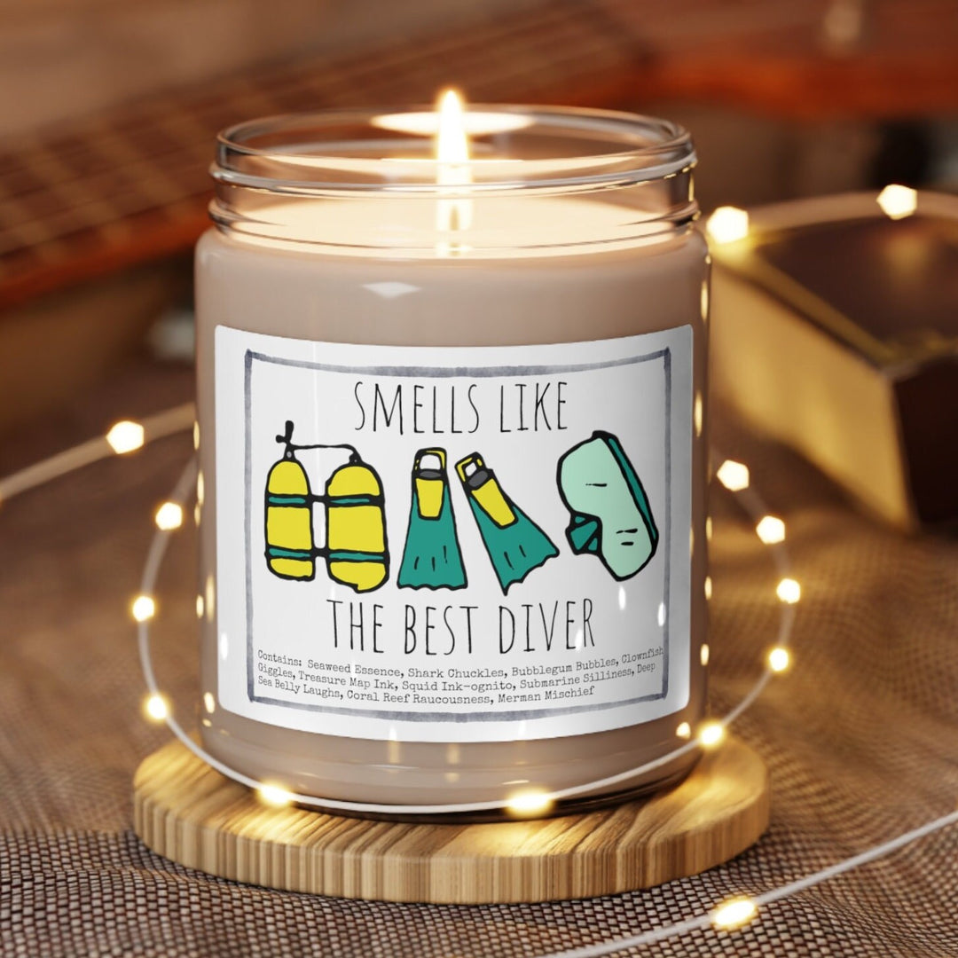 Diving Diver Scuba - 9oz Soy Candle, Birthday,  Friend, Birthday Gift, Men Women