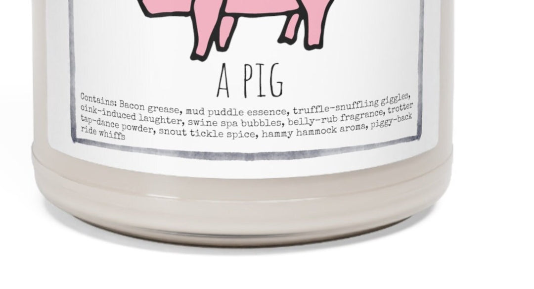 Pig - 9oz Soy Candle, Birthday,  Friend, Birthday Gift, Men Women