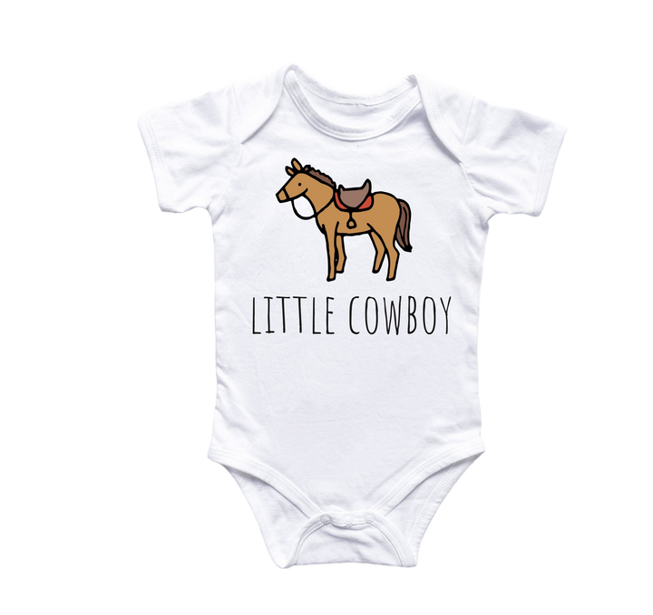 Cowboy Horse - Baby Boy Girl Clothes Infant Bodysuit Funny Cute Newborn