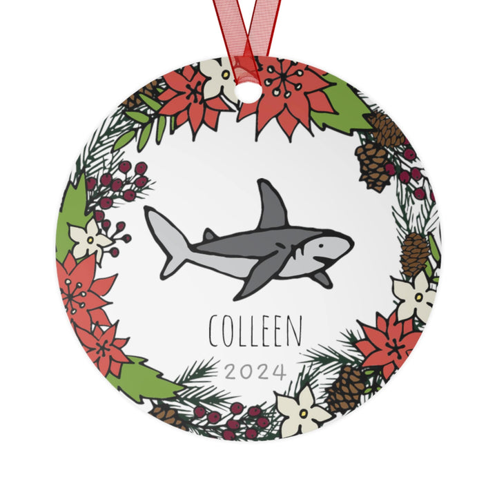 Great White Shark - Christmas Ornament, Ceramic, Funny, Personalized, Tree Decoration