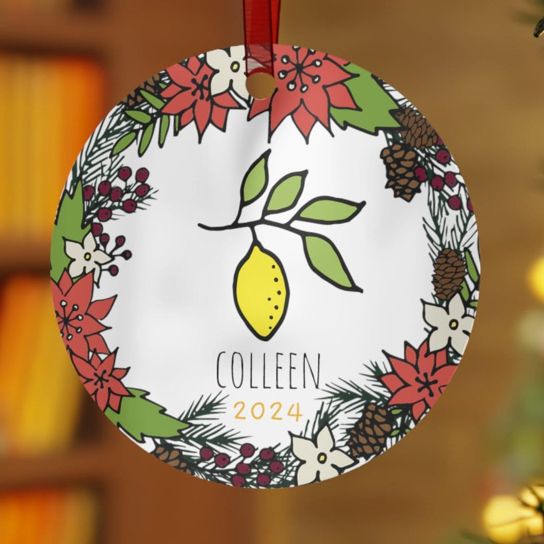 Lemon  - Christmas Ornament, Ceramic, Funny, Personalized, Tree Decoration