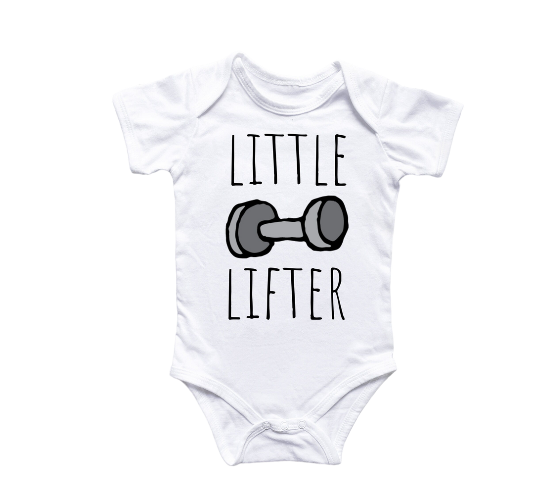 Little Lifter Gym - Baby Boy Girl Clothes Infant Bodysuit Funny Cute Newborn Onesie