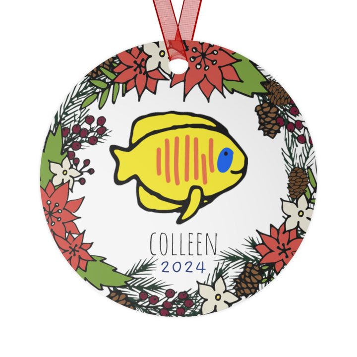 Aquarium Yellow - Christmas Ornament, Ceramic, Funny, Personalized, Tree Decoration