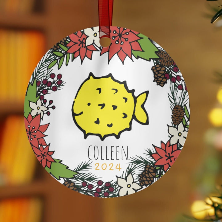 Aquarium Blowfish - Christmas Ornament, Ceramic, Funny, Personalized, Tree Decoration 1