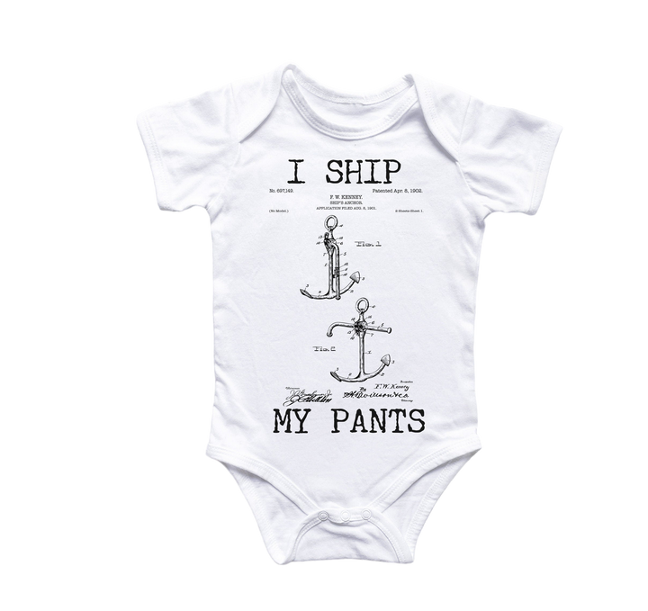 Boat Anchor Nautical - Baby Boy Girl Clothes Infant Bodysuit Funny Cute Newborn 3 Onesie