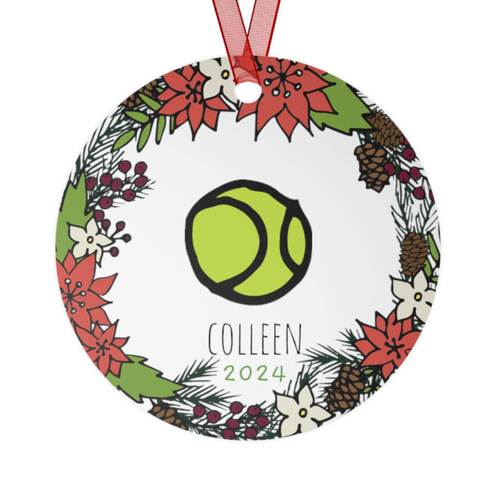 Tennis - Christmas Ornament, Ceramic, Funny, Personalized, Tree Decoration