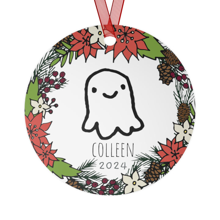 Ghost Halloween - Christmas Ornament, Ceramic, Funny, Personalized, Tree Decoration