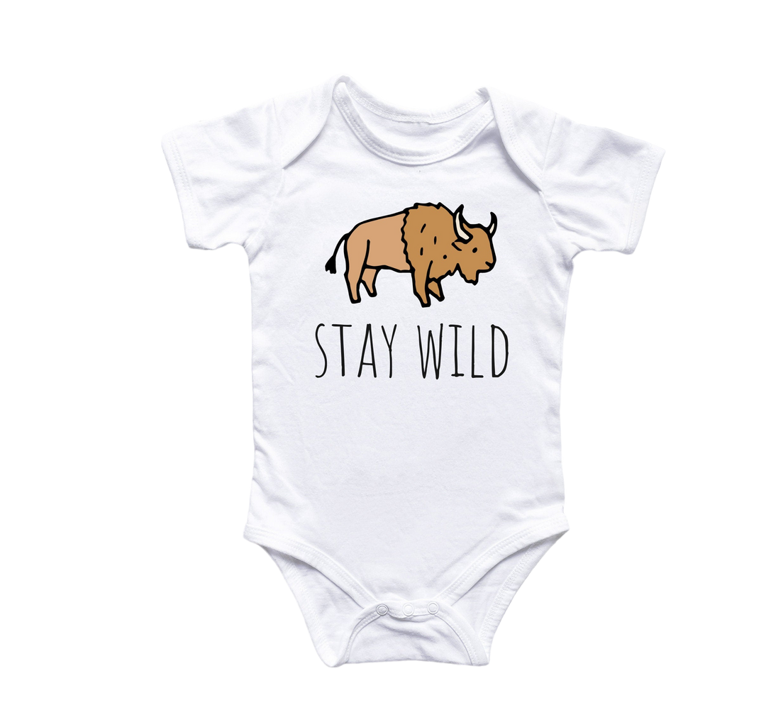 Buffalo Animal - Baby Boy Girl Clothes Infant Bodysuit Funny Cute Newborn Onesie