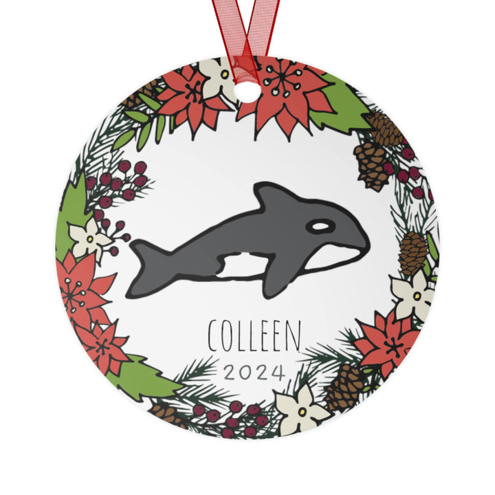 Whale Ocean - Christmas Ornament, Ceramic, Funny, Personalized, Tree Decoration