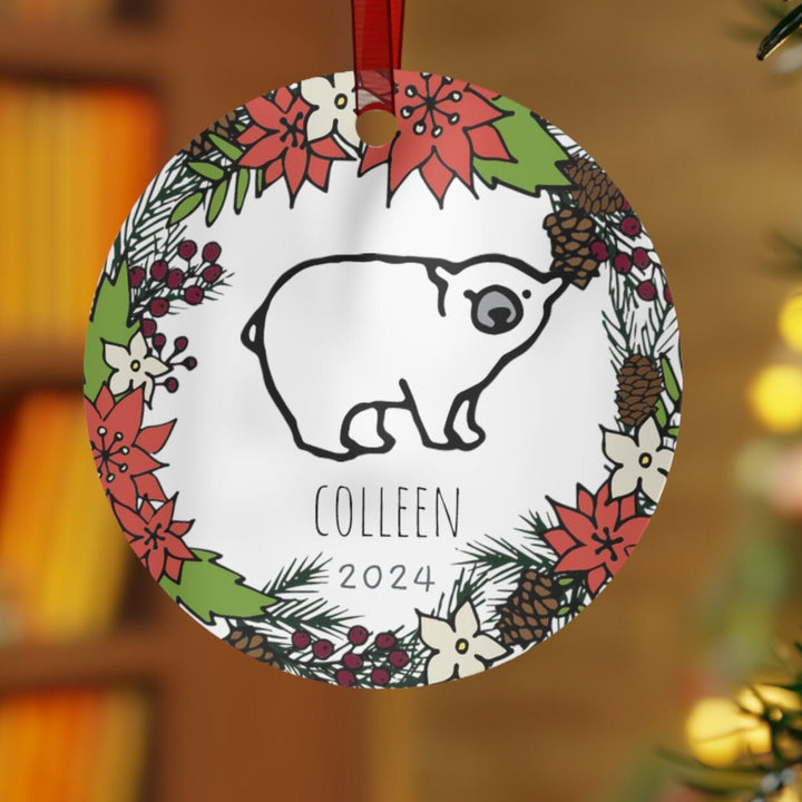 Polar Bear - Christmas Ornament, Ceramic, Funny, Personalized, Tree Decoration