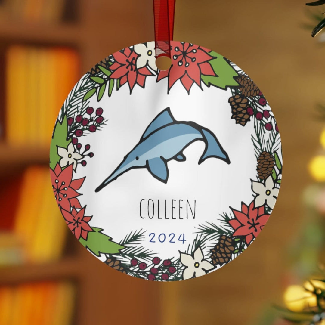 Swordfish - Christmas Ornament, Ceramic, Funny, Personalized, Tree Decoration