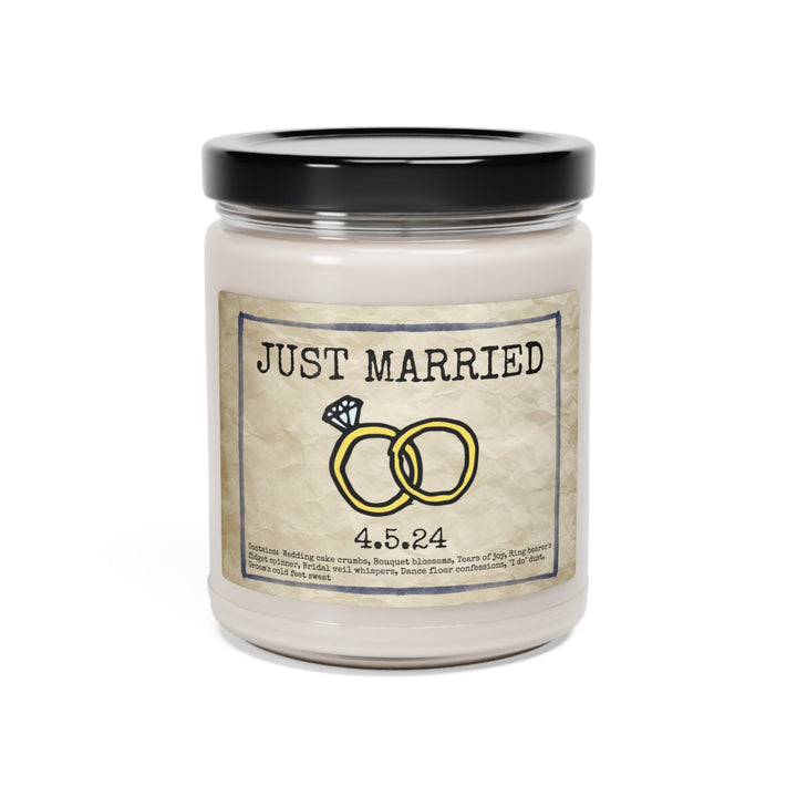 Just Married - 9oz Soy Candle, Birthday,  Friend, Birthday Gift, Men Women