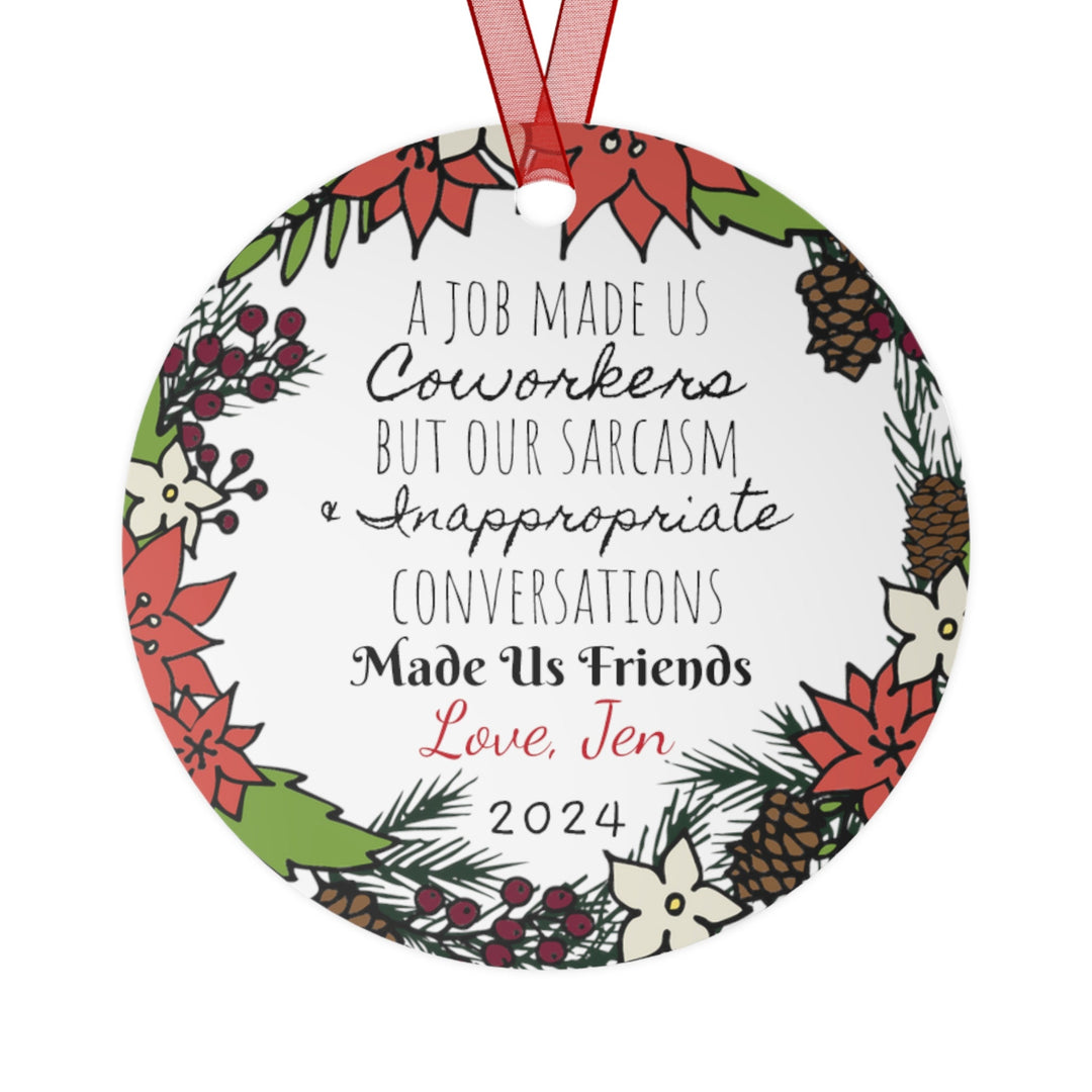 Coworker Leaving Retirement Christmas Ornament, Ceramic, Personalized, Custom, Tree