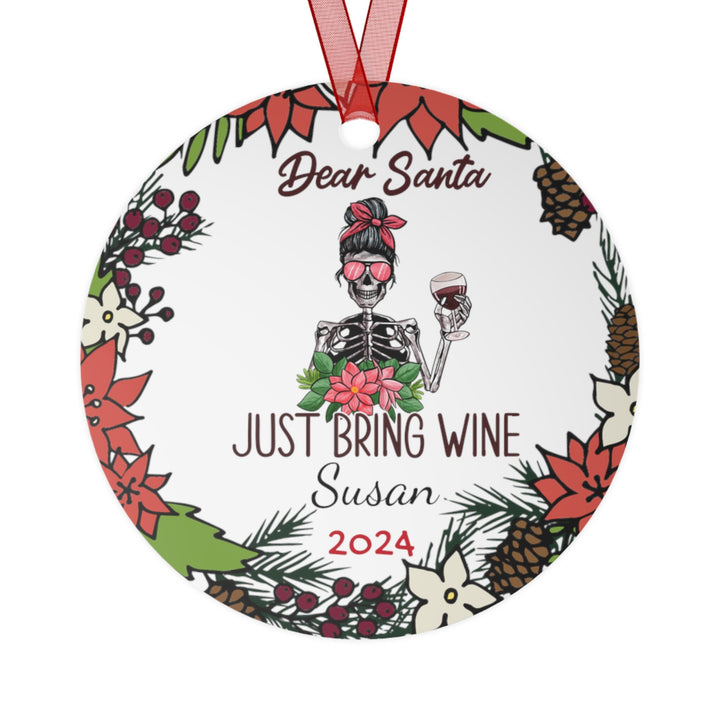 Wine Grapes Lover Christmas Ornament, Ceramic, Personalized, Custom, Tree 2