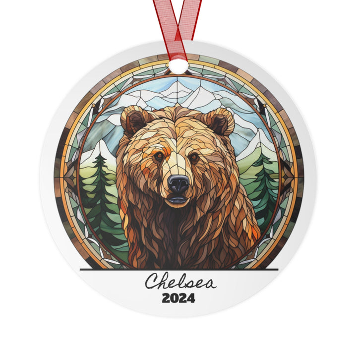 Bear Christmas Ornament, Ceramic, Personalized, Custom, Tree Decoration 2