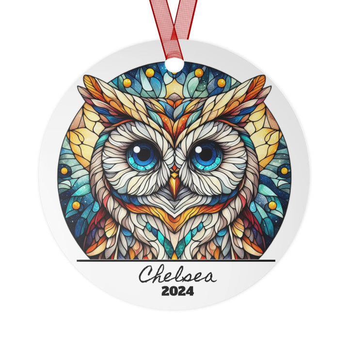 Owl Bird Zoo Christmas Ornament, Ceramic, Personalized, Custom, Tree