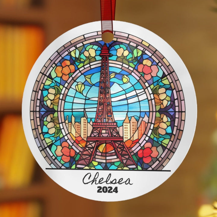 Eifel Tower Paris Christmas Ornament, Ceramic, Personalized, Custom, Tree