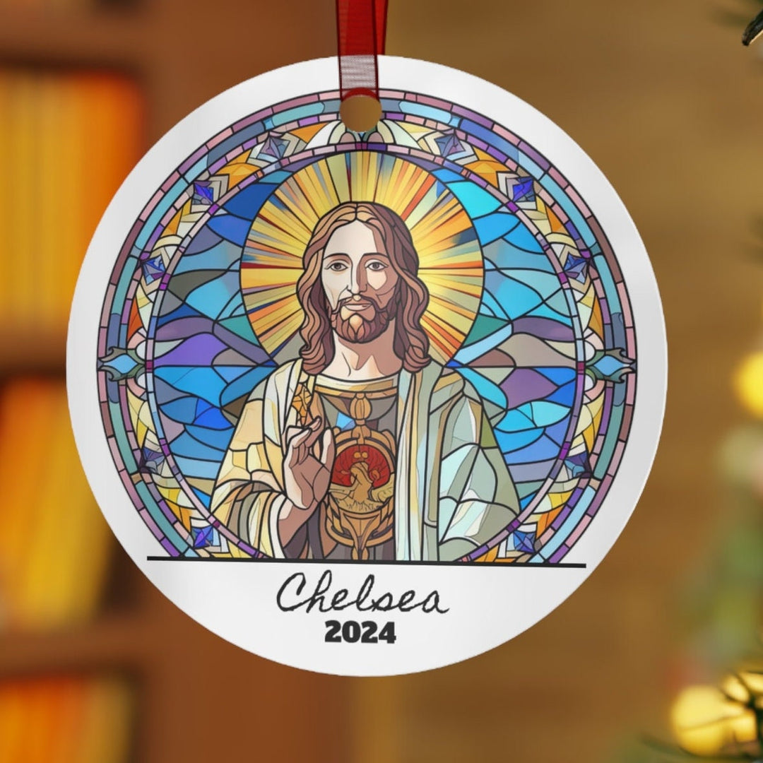 Jesus Nativity Christmas Ornament, Ceramic, Personalized, Custom, Tree