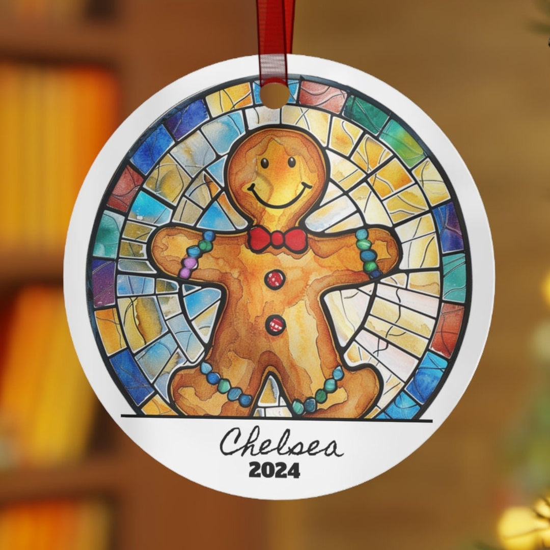 Gingerbread Christmas Ornament, Ceramic, Personalized, Custom, Tree