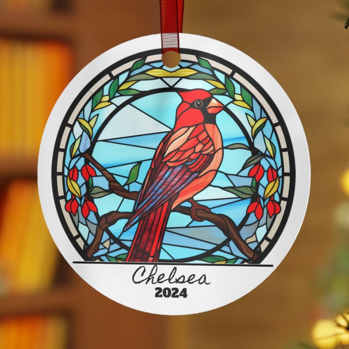 Cardinal Memorial Memory Christmas Ornament, Ceramic, Personalized, Custom, Tree 4