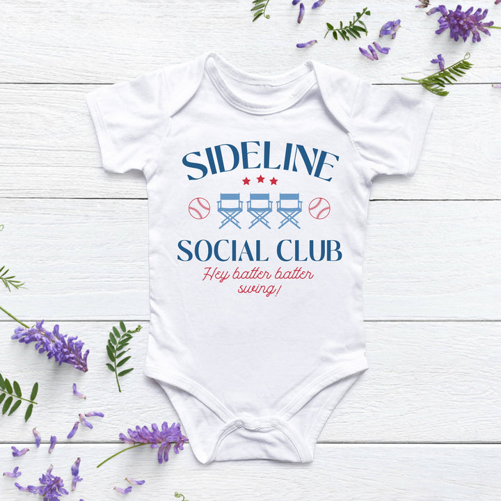 Baseball Social Club - Baby Boy Girl Clothes Infant Bodysuit Funny Cute Newborn