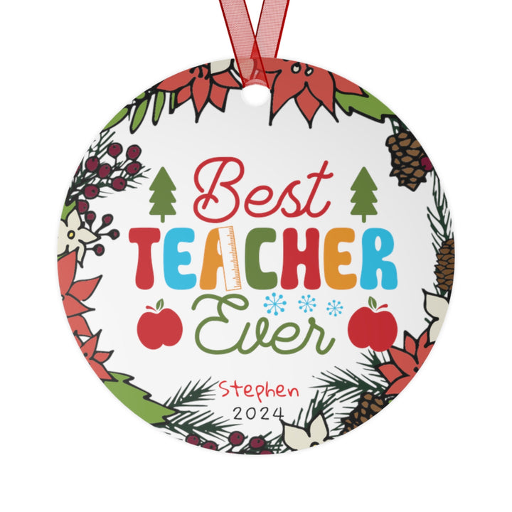 Teacher School Appreciation Christmas Ornament, Ceramic, Personalized, Tree Decoration 9