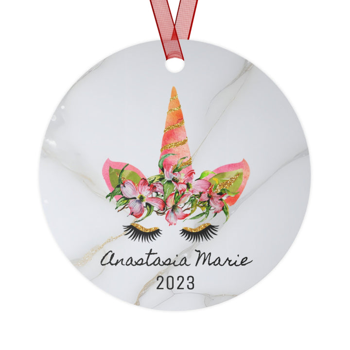 Unicorn Christmas Ornament, Ceramic, Personalized, Tree Decoration 2