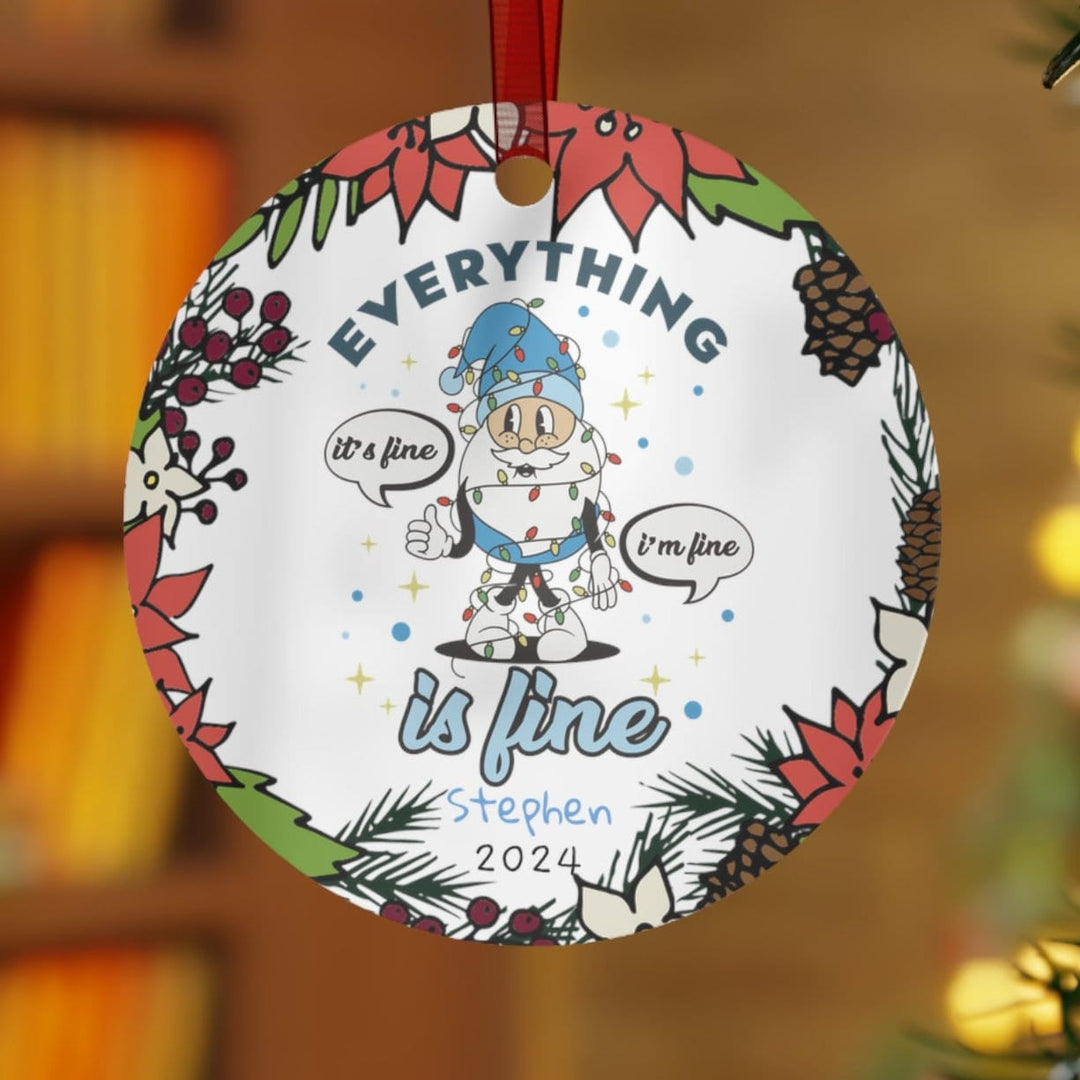 Gnome Funny Christmas Ornament, Ceramic, Personalized, Custom, Tree