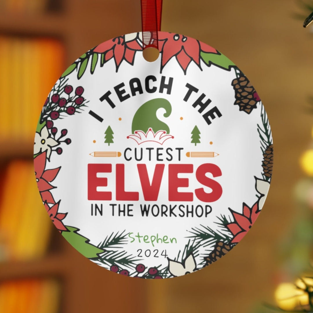 Teacher School Appreciation Christmas Ornament, Ceramic, Personalized, Tree Decoration 1