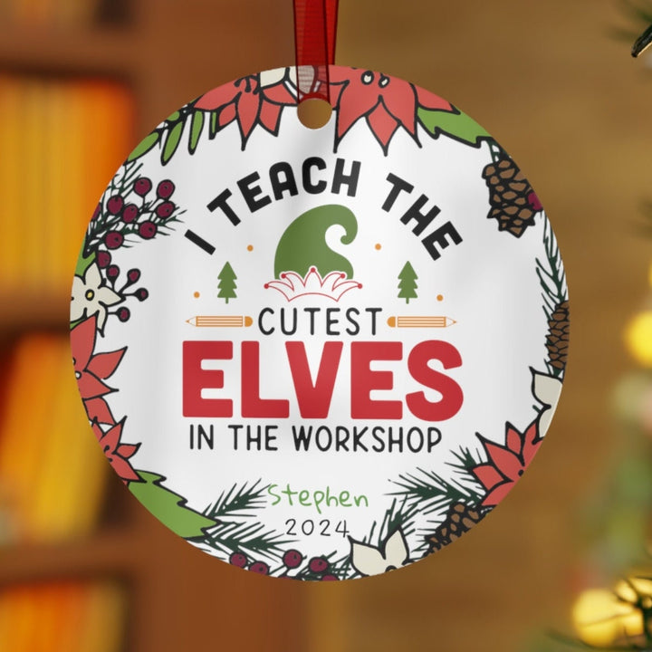 Teacher School Appreciation Christmas Ornament, Ceramic, Personalized, Tree Decoration 1