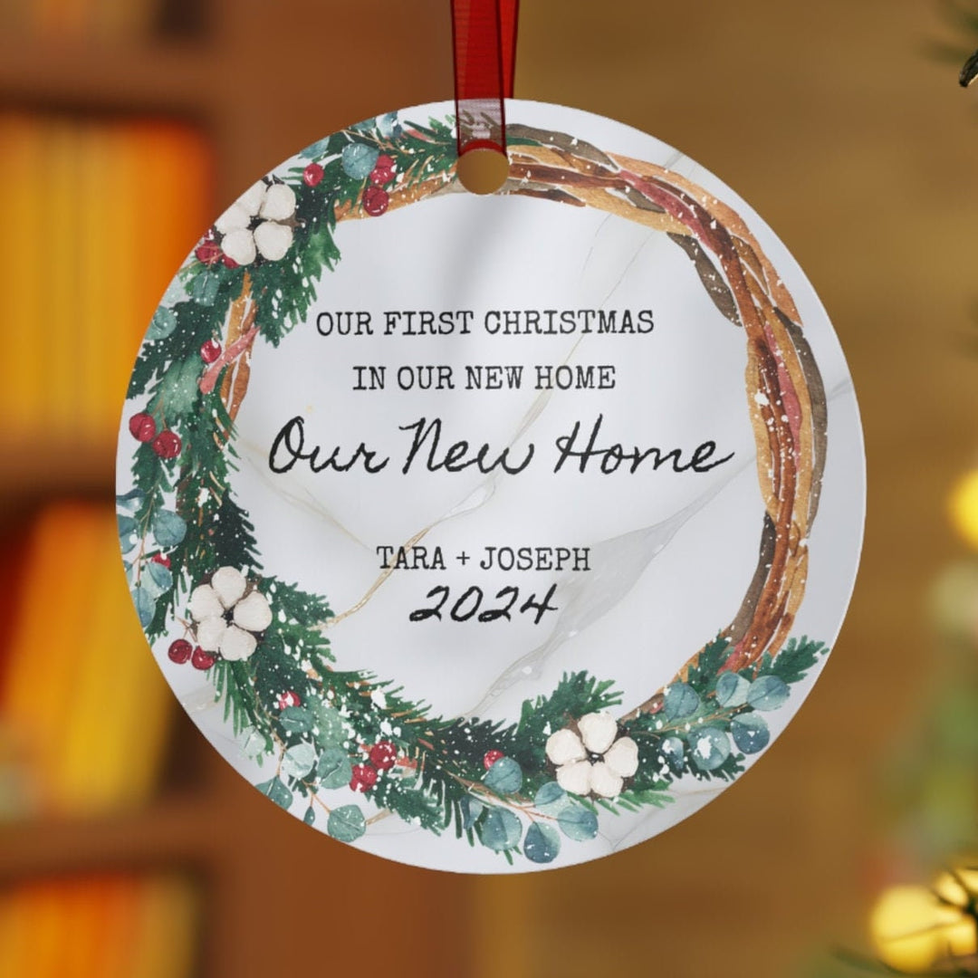 House Home First Christmas Ornament, Ceramic, Personalized, Custom, Tree 2