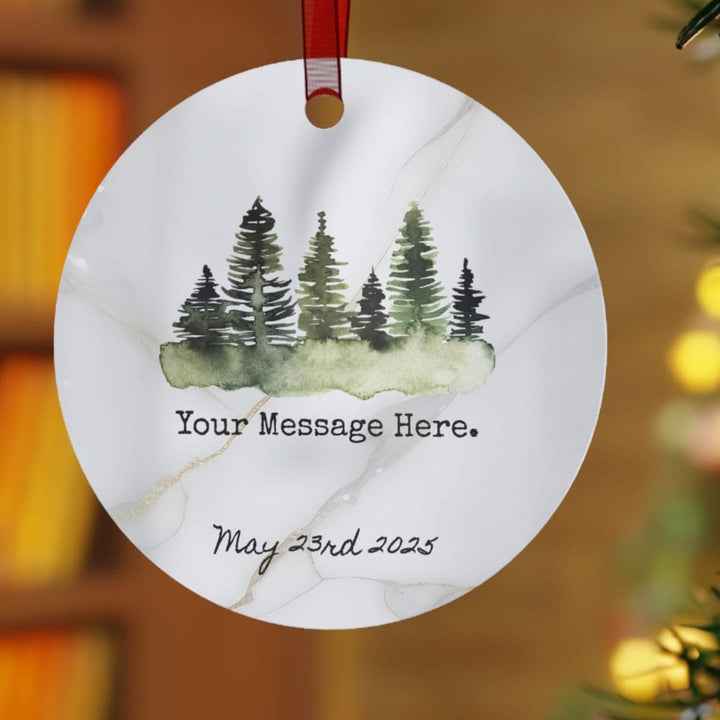 Message Tree Name Christmas Ornament, Ceramic, Personalized, Custom, Tree 2