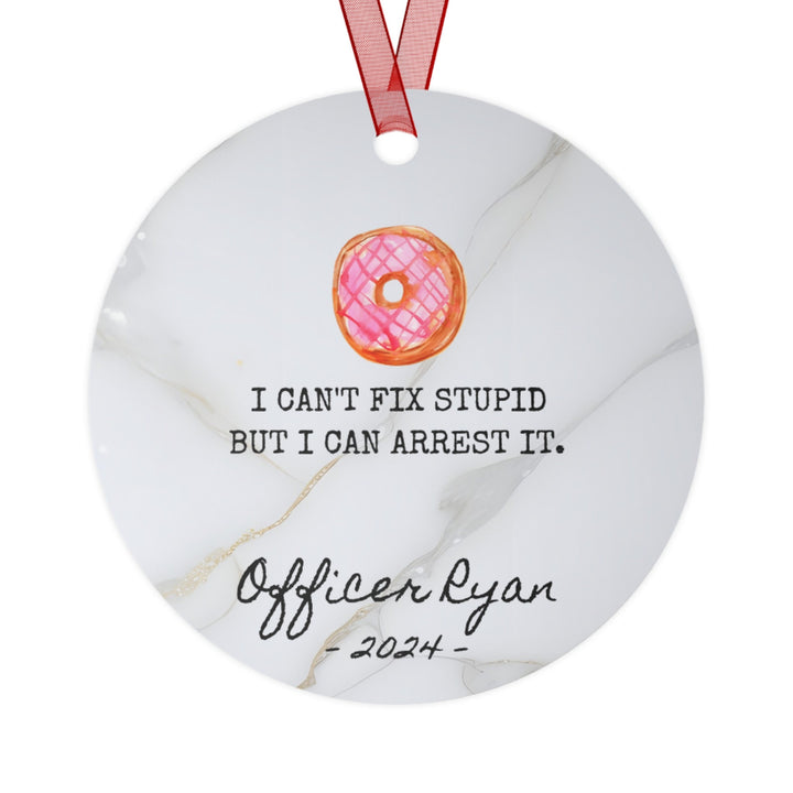 Police Officer Christmas Ornament, Ceramic, Personalized, Custom, Tree, Funny, Retirement 2