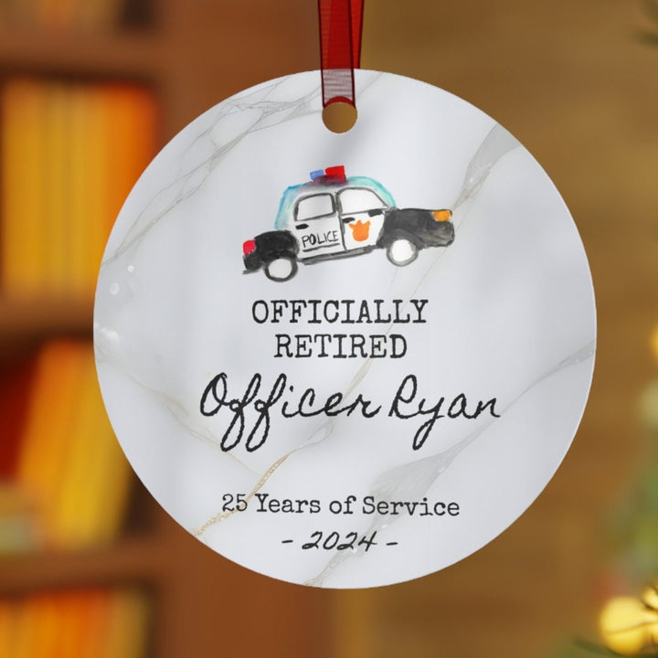 Police Officer Christmas Ornament, Ceramic, Personalized, Custom, Tree, Funny, Retirement 8