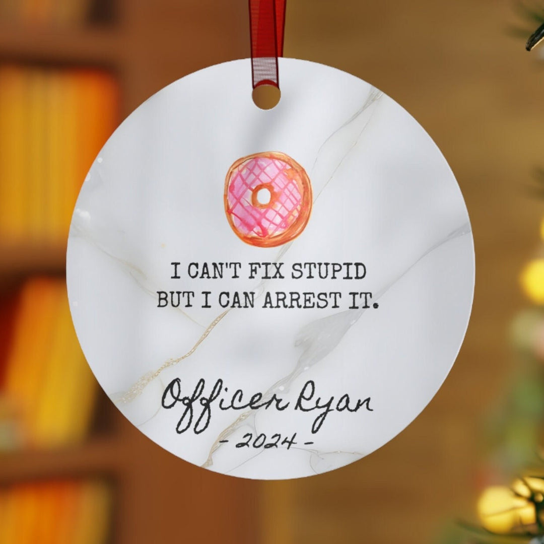 Police Officer Christmas Ornament, Ceramic, Personalized, Custom, Tree, Funny, Retirement 2