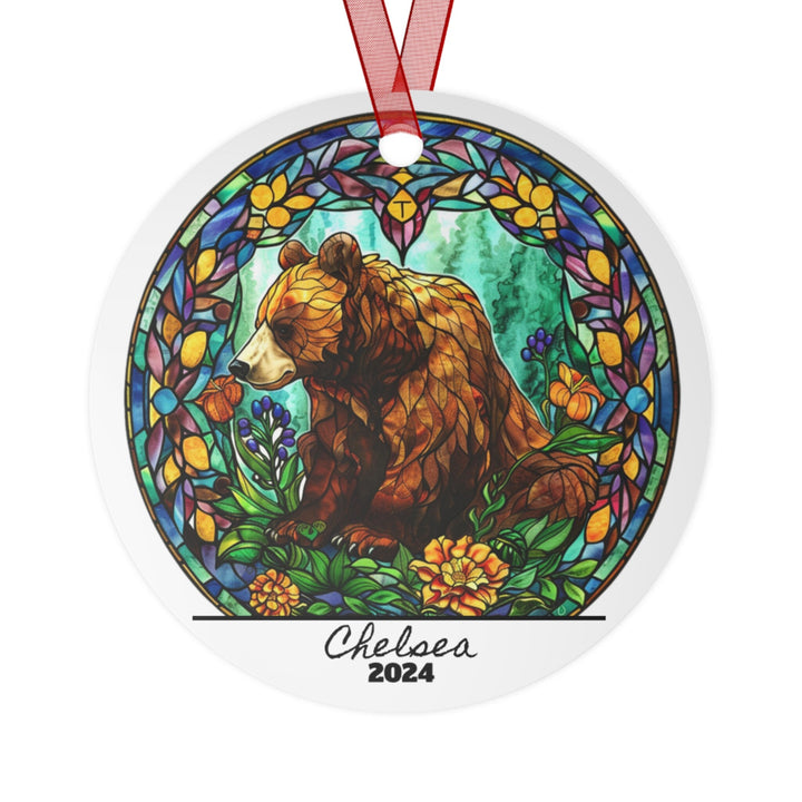 Bear Christmas Ornament, Ceramic, Personalized, Custom, Tree Decoration 3