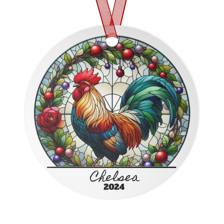 Rooster Chicken Farm Christmas Ornament, Ceramic, Funny Personalized, Tree Decoration