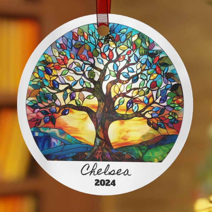 Tree of Life Baby Christmas Ornament, Ceramic, Personalized, Tree Decoration 5