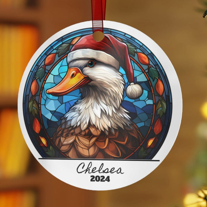 Duck Animal Christmas Ornament, Ceramic, Personalized, Custom, Tree