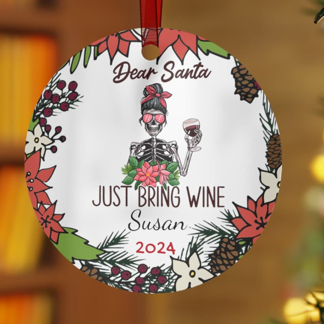 Wine Grapes Lover Christmas Ornament, Ceramic, Personalized, Custom, Tree 2