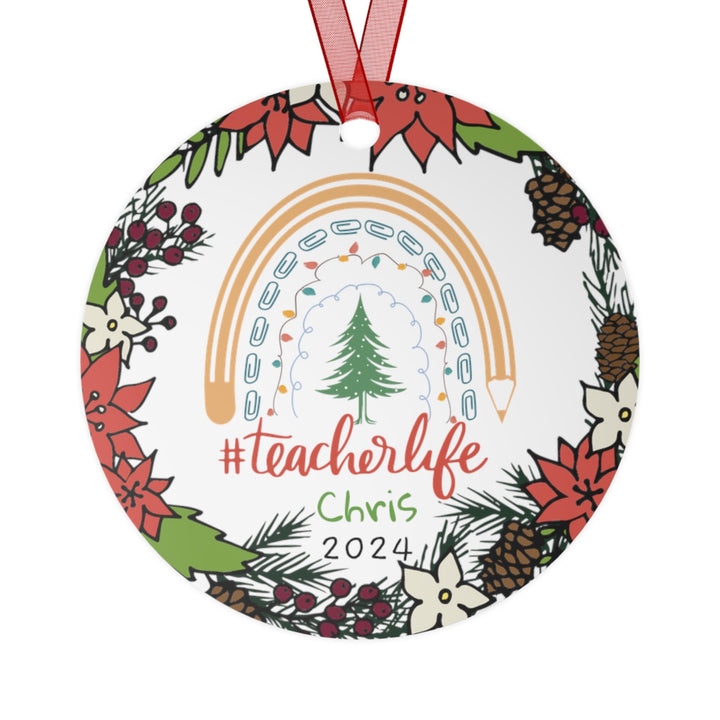 Teacher School Appreciation Christmas Ornament, Ceramic, Personalized, Tree Decoration 11