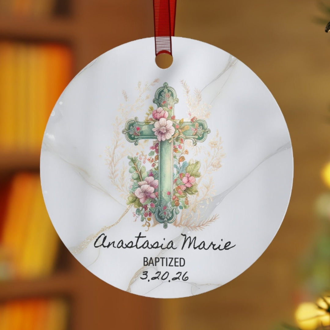 Baptism Religious Easter Christmas, Ornament, Ceramic, Personalized, Custom, Tree