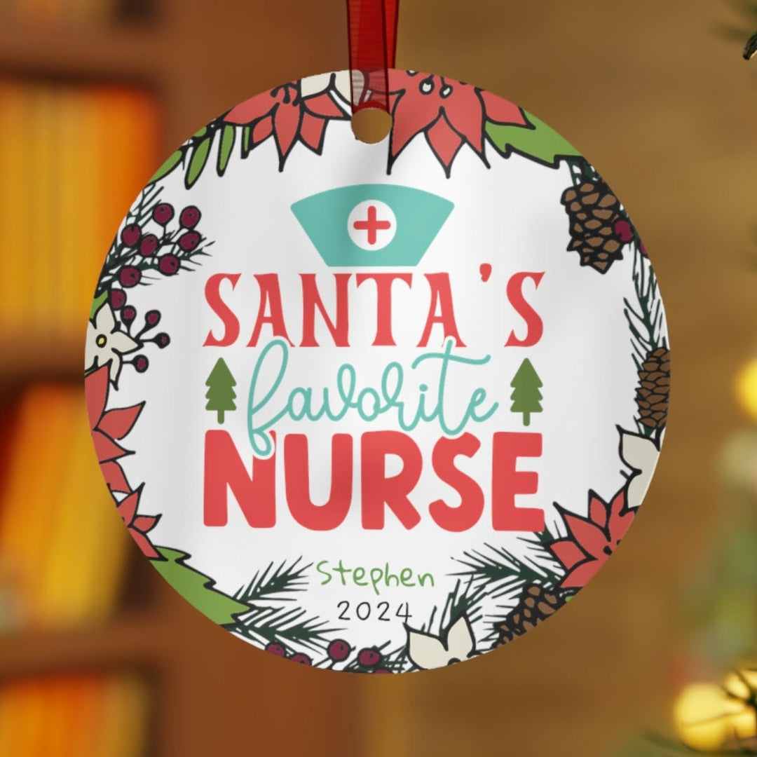 Nurse Rn Cna Christmas Funny Ornament, Ceramic, Personalized, Custom, Tree 1