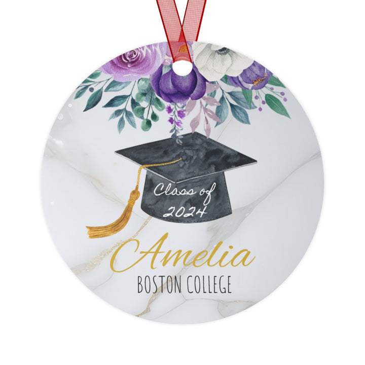 Graduation Graduate Girl Christmas Ornament, Ceramic, Personalized, Custom, Tree