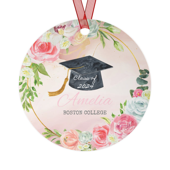 Graduation Graduate Girl Christmas Ornament, Ceramic, Personalized, Custom, Tree