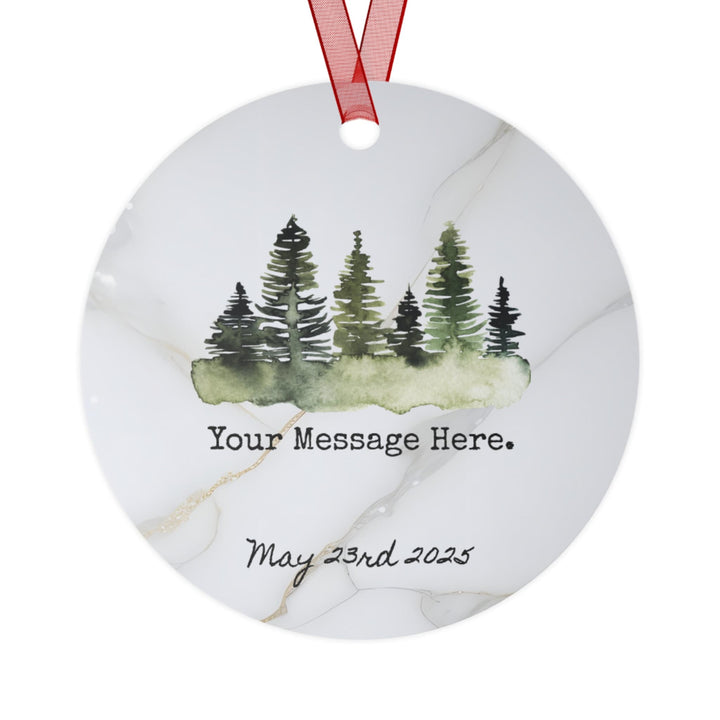 Message Tree Name Christmas Ornament, Ceramic, Personalized, Custom, Tree 2