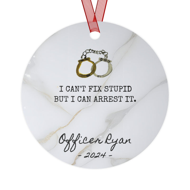 Police Officer Christmas Ornament, Ceramic, Personalized, Custom, Tree, Funny, Retirement 1