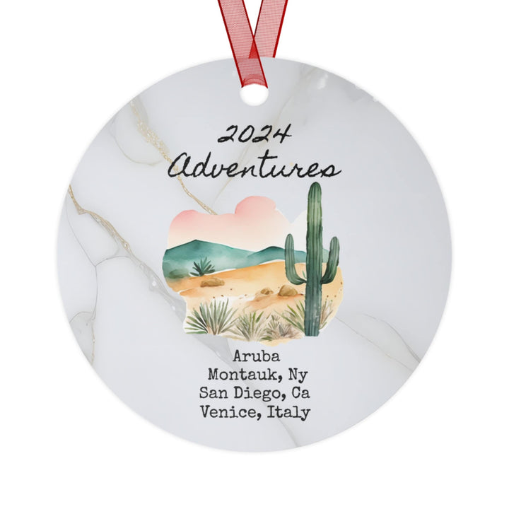 Travel Adventure Christmas Ornament, Ceramic, Personalized, Tree Decoration 3